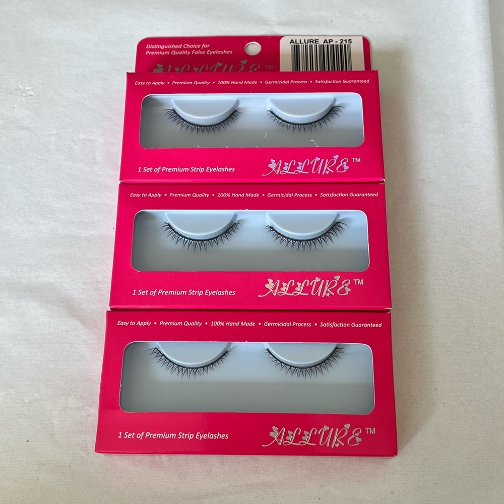 Allure Premium False Eyelashes AP-215 - lot of 3